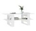 Table basse rectangulaire 2 plateaux bois blanc Tchita - Photo n°3