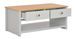Table basse rectangulaire 2 tiroirs bois clair et gris Patt - Photo n°3