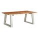 Table basse rectangulaire acacia massif clair et métal gris Miji - Photo n°7