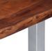 Table basse rectangulaire acacia massif foncé et métal gris Miji - Photo n°4