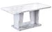 Table basse rectangulaire bois blanc effet marbre vernis Botela 120 cm - Photo n°1