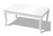 Table basse rectangulaire bois blanc laqué et pieds plastique Mento L 100 - Photo n°1