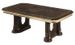 Table basse rectangulaire bois laqué vernis laqué brillant et doré Vinza 130 cm - Photo n°1