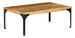 Table basse rectangulaire bois massif recyclé et métal noir Boust 2 - Photo n°1