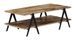 Table basse rectangulaire bois massif recyclé et métal noir Louane 2 - Photo n°1