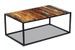 Table basse rectangulaire bois recyclé et métal noir Cloust - Photo n°1
