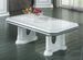 Table basse rectangulaire bois vernis laqué brillant blanc et gris Vinza 130 cm - Photo n°2