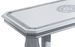 Table basse rectangulaire bois vernis laqué brillant blanc et gris Vinza 130 cm - Photo n°4