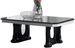Table basse rectangulaire bois vernis laqué brillant noir et gris Vinza 130 cm - Photo n°1