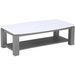 Table basse rectangulaire gris et blanc Oceanne - Photo n°1