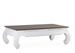 Table basse rectangulaire KOREST 4 pieds – Bois massif blanc et marron - Photo n°1