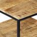 Table basse rectangulaire manguier massif clair et métal noir Bastia - Photo n°4