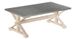 Table basse rectangulaire métal gris et manguier massif clair Zig - Photo n°1