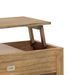 Table basse rectangulaire relevable en bois massif naturel de Mindy Mazari 110 cm - Photo n°3