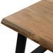 Table basse rectangulaire style industriel bois d'acacia et métal noir laqué mat Kibar 120 cm - Photo n°3