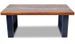 Table basse rectangulaire teck massif clair et manguier noir Tamie 2 - Photo n°4