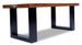 Table basse rectangulaire teck massif clair et manguier noir Tamie 2 - Photo n°5