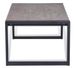 Table basse rectangulaire teck massif gris foncé et métal noir Paki - Photo n°4