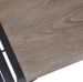 Table basse rectangulaire teck massif gris foncé et métal noir Paki - Photo n°5