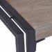 Table basse rectangulaire teck massif gris foncé et métal noir Paki - Photo n°6