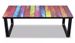 Table basse rectangulaire verre arc en ciel et métal noir Rainbow - Photo n°3