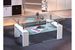 Table basse rectangulaire verre et pieds bois blanc Eva 100 cm - Photo n°3