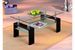 Table basse rectangulaire verre et pieds bois noir Eva 100 cm - Photo n°2