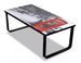 Table basse rectangulaire verre imprimé cabine téléphonique et métal noir Rainbow - Photo n°1