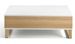 Table basse relevable en bois laqué blanc et bois de hêtre naturel Valeto 110 cm - Photo n°3