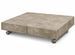 Table basse relevable extensible ALEXANDRA beige ciment vieilli et bronze brossé 120 à 220 cm – Design italien - Photo n°1