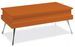 Table basse relevable Laquée Orange Pied acier chromé Simpla - Photo n°1