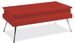 Table basse relevable Laquée Rouge Pied acier chromé Simpla - Photo n°1