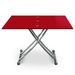Table basse relevable rouge laqué Kazer L 57/114 x P 100 x H 39/76 cm - Photo n°2