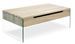 Table basse relevable verre trempé et bois clair Lomy - Photo n°1
