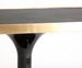 Table basse résine imitation marbre noir et métal doré Nath - Photo n°2
