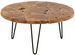 Table basse rond en teck marron et métal noir Samuel D 79 cm - Photo n°1