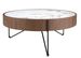 Table basse ronde Blazer - Noyer et porcelaine blanche effet Marbre - Photo n°4