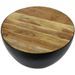 Table basse ronde bois clair et métal noir Unio - Photo n°3
