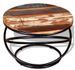 Table basse ronde bois recyclé et métal noir Cloust - Photo n°4