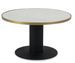 Table basse ronde design marbre et metal doré et noir Vinja - Photo n°1