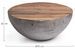 Table basse ronde en bois et acier argent Lara 70 cm - Photo n°2