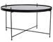 Table basse ronde en verre et acier laiton VENEZIA Ø70 cm - Photo n°1