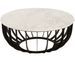 Table basse ronde marbre blanc et noir Milune L 90 cm - Photo n°1