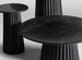 Table basse ronde marbre et pied manguier massif noir Lial D 100 cm - Photo n°7