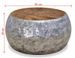 Table basse ronde métal argenté et teck massif foncé Vedi - Photo n°4