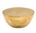 Table basse ronde métal martelé doré Sym D 70 cm - Photo n°4