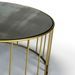 Table basse ronde miroir noir et métal doré Zen - Photo n°2