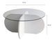 Table basse ronde moderne blanche et verre trempé Lova 75 cm - Photo n°9