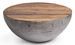 Table basse ronde style industriel LANCASTER - Photo n°1
