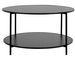 Table basse ronde VITA Ø80 cm - Bois naturel ou métal noir - Photo n°1